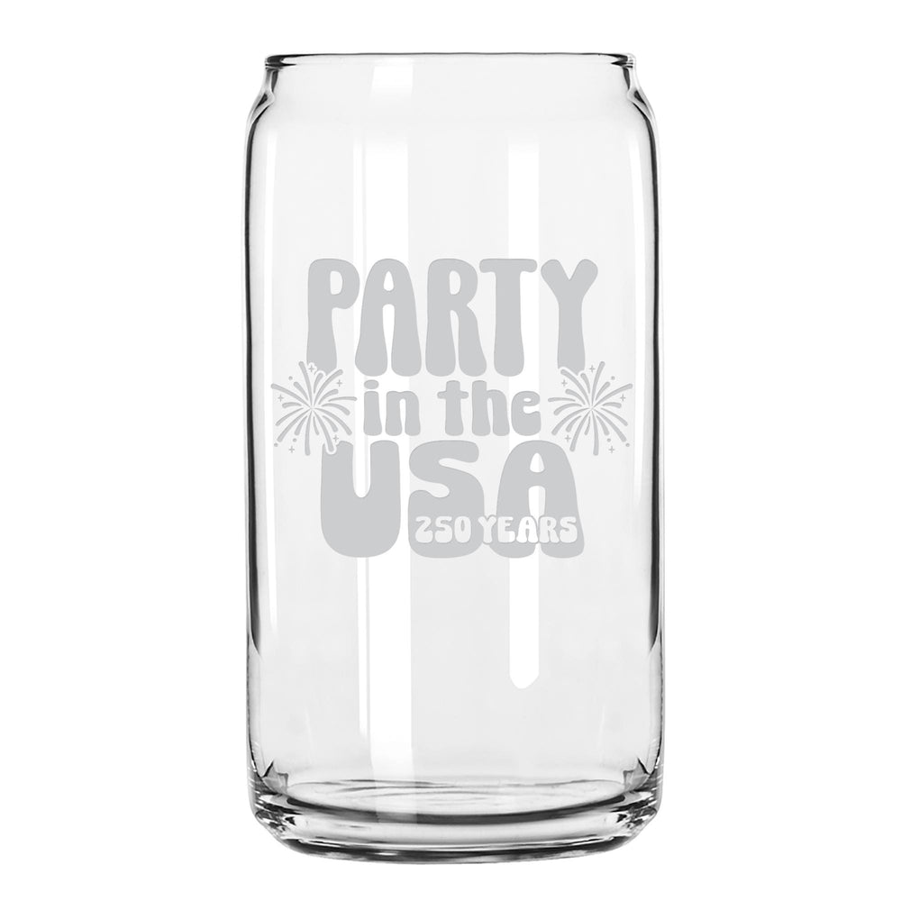 Party in the USA Beer Can Glass, 250th Anniversary USA