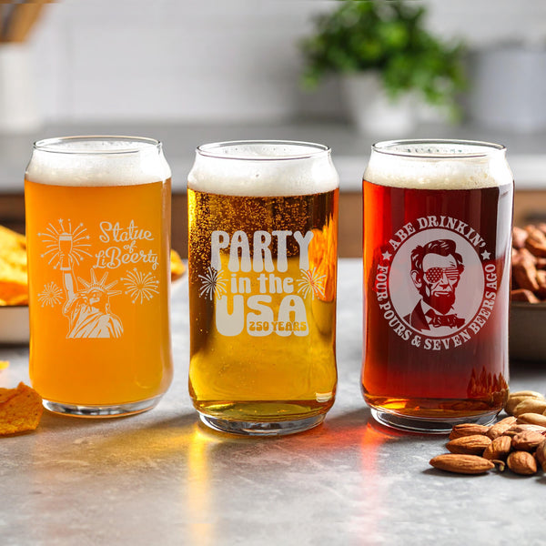 Statue of LiBEERty Beer Can Glass, 250th Anniversary USA