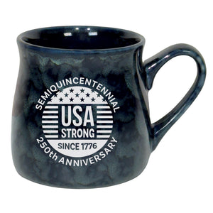Semiquincentennial USA Strong Since 1776 Sand Etched Ceramic Mug, USA 250th Anniversary