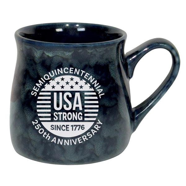 Semiquincentennial USA Strong Since 1776 Sand Etched Ceramic Mug, USA 250th Anniversary